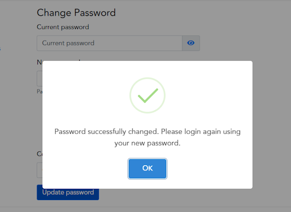 SSO update password success